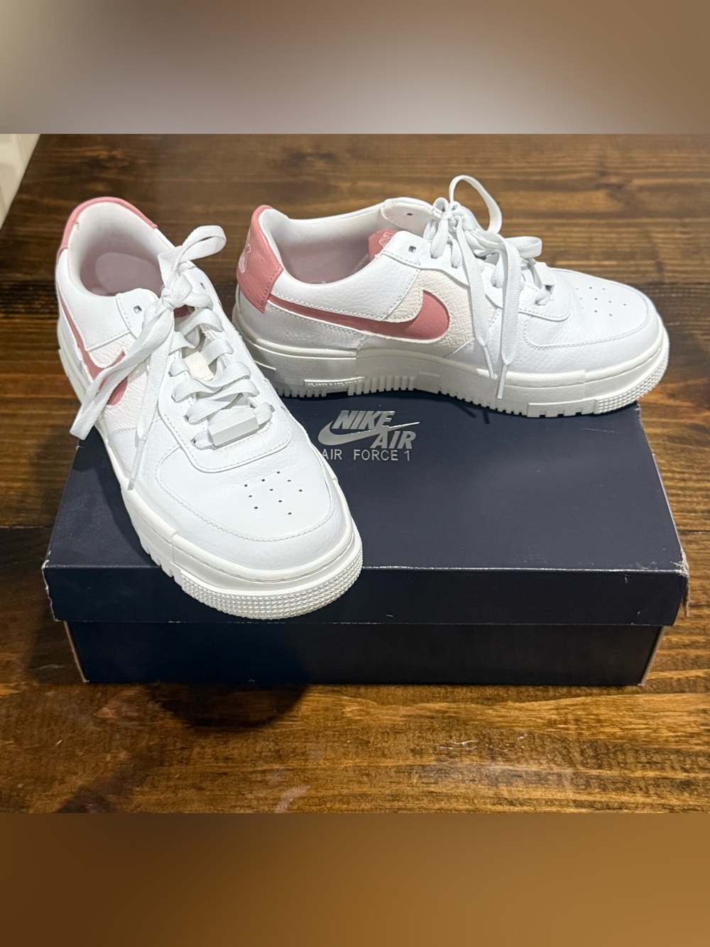 Nike Women's AF1 Summit White/Rust Pink Sneakers